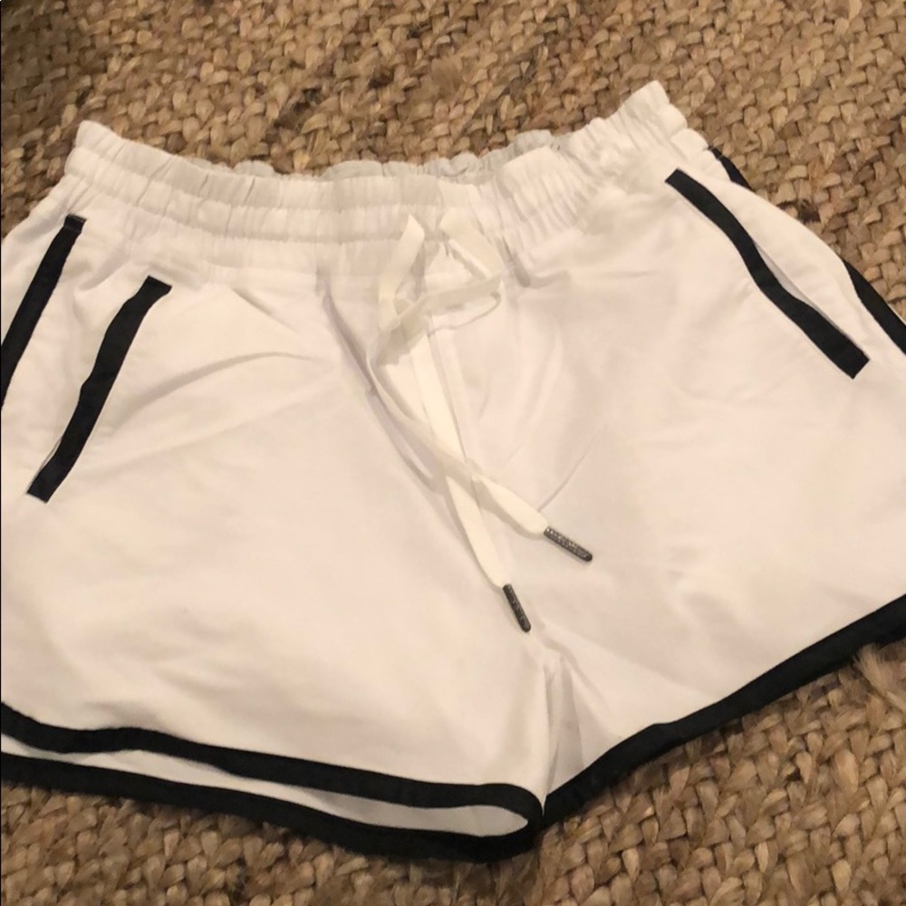 White Lululemon shorts